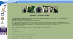 Desktop Screenshot of lostpetswnc.org